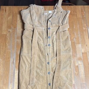 Levi's tan Corduroy button up dress
